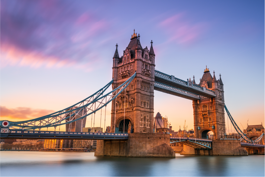 tower bridge in london at sunset London UK