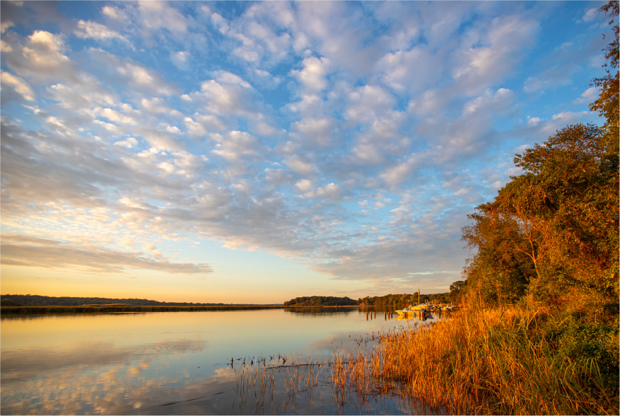 Patuxent River at Sunset in Southern Maryland Calvert County USA