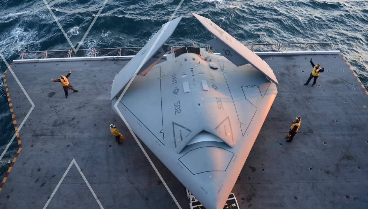 NavalX Latest | decorative image of a plane on a navy ship